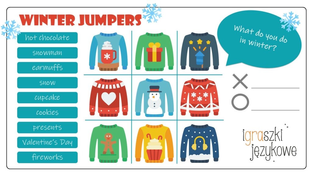 Winter jumpers - zimowa lekcja angielskiego dla dzieci